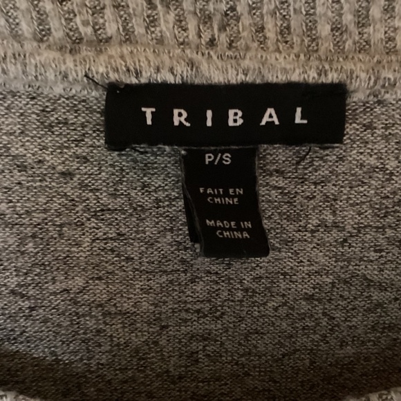 Women’s Tribal Button Sweater | Curved Hem | Lightweight | Small - Picture 2 of 3